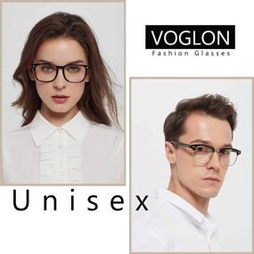 img 3 attached to 👓 2 Pack of VOGLON Blue Light Blocking Glasses for Women and Men - Oversized Half Frame Round Anti Glare UV Eyestrain/Filter for Small Faces, Ideal for Computer Screen Gaming and Gamma Ray Blocking