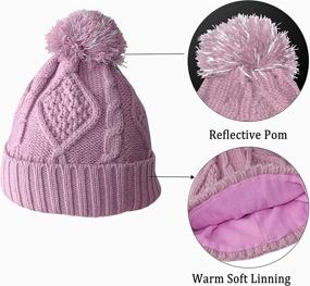 img 1 attached to 🧣 Warm Pom Beanie with Cable Knit Gloves and Long Scarf - Women's 3-Piece Cold Winter Gift Set