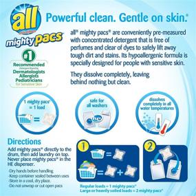 img 3 attached to 🌿 all Mighty Pacs Laundry Detergent, Free Clear - Gentle Care for Sensitive Skin! 45 Count Pouch