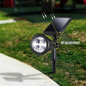 img 1 attached to Enhance Your Outdoor Ambiance with CREATIVE DESIGN Solar Spotlight Outdoor - Colored Wall Lights with Auto On/Off - Perfect for Garden, Christmas & Holiday Decoration (2 Pack)