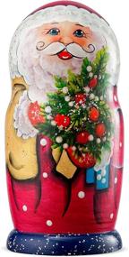 img 3 attached to Exquisite Handmade MUARO Russian Matryoshka Stacking Doll Set: A Traditional Masterpiece