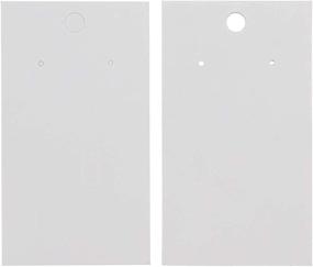 img 1 attached to 📦 Белые бумажные карточки для сережек Juvale - 200 штук (3,5 x 2 дюйма) - эффективно демонстрируйте свою коллекцию украшений