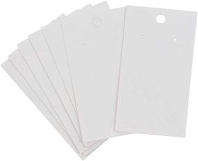 img 4 attached to 📦 Белые бумажные карточки для сережек Juvale - 200 штук (3,5 x 2 дюйма) - эффективно демонстрируйте свою коллекцию украшений