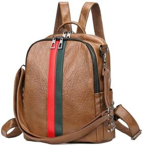 img 4 attached to 👜 Модные кожаные женские сумки и кошельки в стиле Alovhad Daypack - идеально подходят для современных модниц