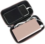 🌸 rose gold anleo hard eva travel case for poweradd pilot 4gs 12000mah / uni-yeap 11000mah external battery charger power bank logo