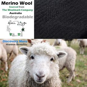 img 3 attached to 🧦 Premium 4 Pairs Organic Merino Wool Socks for Women - Thermal Hiking, Running, Outdoor Boot Socks in Black