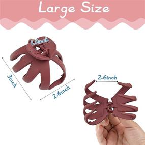 img 1 attached to Large Claw Clips - 8-Piece Set | Octopus Hair Clips for Women | Non Slip Grip Spider Hair Claw | Strong Hold Jaw Clips for Thin and Thick Hair