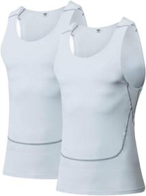 img 4 attached to 👕 LANBAOSI Mens Compression Sleeveless Sports Under Baselayer Tank Tops – Cool Dry Performance