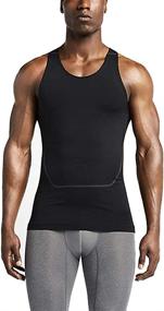 img 3 attached to 👕 LANBAOSI Mens Compression Sleeveless Sports Under Baselayer Tank Tops – Cool Dry Performance