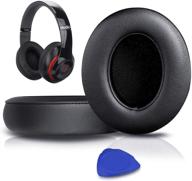 premium earpad cushions replacement for beats studio 2 & 🎧 3 - soft protein leather, noise isolation memory foam, strong adhesive logo