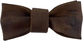 img 3 attached to 🐶 Leather Bow Tie for Dogs by Hide & Drink - Fits 1.25 in. Wide Collar (Collar Not Included) - Fancy and Cute Pet Accessories for Events and Gifts - Handmade with 101 Year Warranty, Bourbon Brown