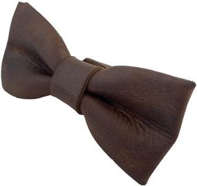 img 2 attached to 🐶 Leather Bow Tie for Dogs by Hide & Drink - Fits 1.25 in. Wide Collar (Collar Not Included) - Fancy and Cute Pet Accessories for Events and Gifts - Handmade with 101 Year Warranty, Bourbon Brown