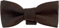 🐶 leather bow tie for dogs by hide & drink - fits 1.25 in. wide collar (collar not included) - fancy and cute pet accessories for events and gifts - handmade with 101 year warranty, bourbon brown logo