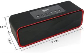img 2 attached to 🔊 Optimized Portable Bluetooth Stereo Speaker: 2x5W Acoustic Drivers, Dual Subwoofer, FM Radio, Handsfree Speakerphone, Micro SD Card Slots, USB & AUX-in. Ideal for Smart Phones, MP3 Players, iPads, Tablets, and More.
