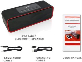 img 1 attached to 🔊 Optimized Portable Bluetooth Stereo Speaker: 2x5W Acoustic Drivers, Dual Subwoofer, FM Radio, Handsfree Speakerphone, Micro SD Card Slots, USB & AUX-in. Ideal for Smart Phones, MP3 Players, iPads, Tablets, and More.