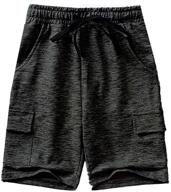 🩳 cromoncent men's casual cargo shorts with elastic waist and drawstring – lightweight, comfy sports shorts with pockets logo