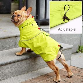 img 3 attached to EVELOVE Large Dog Rain Jacket Poncho Waterproof Clothes with Hood, Reflective Stripes - Ideal for Small, Medium, and Large Pets