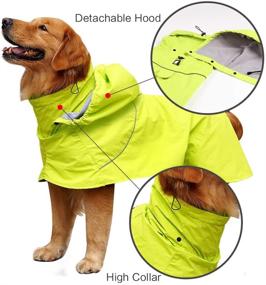 img 2 attached to EVELOVE Large Dog Rain Jacket Poncho Waterproof Clothes with Hood, Reflective Stripes - Ideal for Small, Medium, and Large Pets