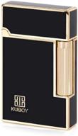 🔥 premium black gold flint wheel butane gas metal lighter: the ultimate cigarette accessory logo