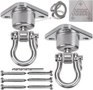 🪝 9m stainless steel hanger: smooth rotary bearing sets, heavy duty 180°+360° swing hook - 1500 lb capacity for hammock, chair, punch bag & swing set логотип