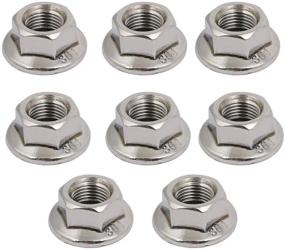 img 4 attached to Liberty 8-Piece M10 x 1.25mm Pitch Metric Fine Thread Orthodontic Hex Flange Nut - 304 Stainless Steel