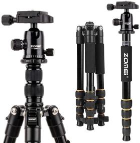 img 4 attached to ZOMEI Aluminum Portable Tripod: Professional Compact Travel for Nikon Canon Sony DSLR Cameras