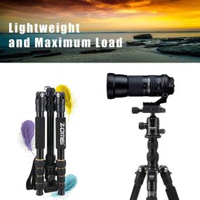 img 2 attached to ZOMEI Aluminum Portable Tripod: Professional Compact Travel for Nikon Canon Sony DSLR Cameras