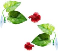 cousduobe betta fish leaf pad: promote a healthier habitat for bettas with doule leaf design, simulating natural environment logo