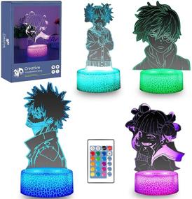 img 4 attached to Dabi Figure 3D Anime Lamp - 4 Patterns, 16 Colors | Ideal Gifts for Boys, Girls, and Kids Room Decor - My Hero Academia, Birthday, Christmas