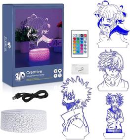 img 3 attached to Dabi Figure 3D Anime Lamp - 4 Patterns, 16 Colors | Ideal Gifts for Boys, Girls, and Kids Room Decor - My Hero Academia, Birthday, Christmas