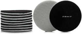 img 4 attached to 🧼 GP-PRO Felt Polishing Pad Set | Ø 6 inch | Pack of 10 Pads for Glass, Plastic, Metal, Marble – GLASS POLISH 11010