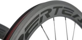 img 1 attached to 🚴 SUPERTEAM 700C Carbon Fiber Road Bike Wheelset - 50mm Matte Clincher Wheels with 23mm Width