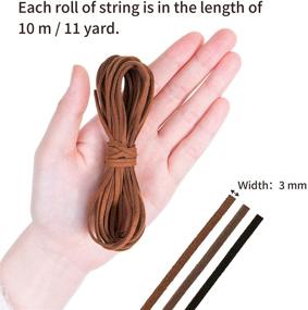 img 3 attached to 🧵 Suede Cord Faux Leather Thread for Jewelry Crafts - Whaline (3 Colors, 33 Yards)