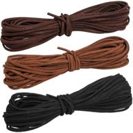 🧵 suede cord faux leather thread for jewelry crafts - whaline (3 colors, 33 yards) logo