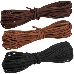 img 4 attached to 🧵 Suede Cord Faux Leather Thread for Jewelry Crafts - Whaline (3 Colors, 33 Yards)