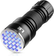 🔦 le 21-led 395nm black light flashlight for invisible ink detection, pet stain identification, aaa batteries included logo