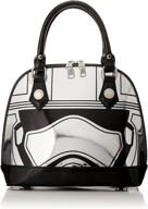 👜 loungefly captain phasma dome top handle bag - metallic silver, embossed design for enhanced style logo
