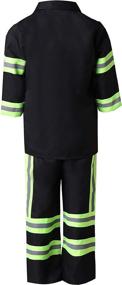 img 3 attached to 🔥 Yolsun Black Fireman Costume Firefighter: Ignite Imaginations with this Authentic Firefighter Dress-Up!