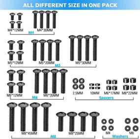 img 3 attached to 📺 TV Mount Screws Kit - Mounting Dream MD5754 | M4, M5, M6, M8 | Spacers & Washers Included | Fits TVs up to 82 Inch | Compatible with Any TV Wall Mount