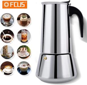 img 3 attached to FCUS Stainless Steel Stovetop Espresso Maker, Moka Pot, 600ml/20oz/12 cup Percolator Italian Coffee Maker, Classic Cafe Brewer, Induction Cooktop Compatible