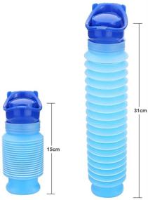 img 2 attached to 🚽 750 ML Portable Emergency Urinal - OUTFANDIA Mini Outdoor Camping Travel Shrinkable Personal Mobile Toilet Potty Pee Bottle for Kids and Adults