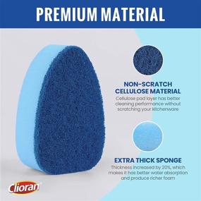 img 1 attached to 🧽 Dish Wand Refill Sponges - Non Scratch, Scrubber Refills for Dishwand, Replacement Heads with Scrub Brush, Soap Dispensing Handle - Heavy Duty Dishwashing Cleaning Supplies for Kitchen Sink and Dishwasher Pads