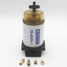 img 2 attached to 🔒 KIPA Fuel Water Separator Filter: 3/8 Inch NPT Port for Mercury Outboard Motor - 10 Micron, Anti-oxidation, Anti-corrosion, Trap Smallest Particles & Water from Diesel