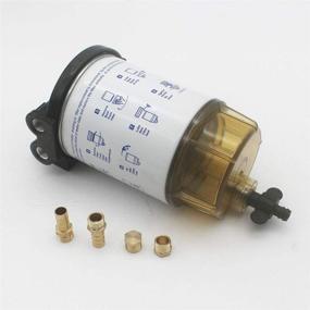 img 1 attached to 🔒 KIPA Fuel Water Separator Filter: 3/8 Inch NPT Port for Mercury Outboard Motor - 10 Micron, Anti-oxidation, Anti-corrosion, Trap Smallest Particles & Water from Diesel