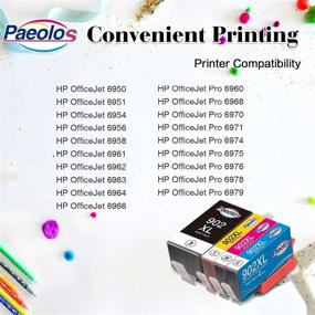 img 2 attached to 🖨️ High Quality Compatible Ink Cartridge Replacement for HP 902/902XL - OfficeJet Pro & OfficeJet Printers (4 Pack) - Upgraded with Updated Chips by Paeolos