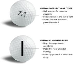 img 3 attached to 🏌️ Piper Golf Premium Golf Balls - Boost Distance, Accuracy, and Slice Elimination | 12-Ball Pack with Custom Alignment Golf Ball Marker