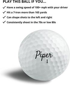 img 2 attached to 🏌️ Piper Golf Premium Golf Balls - Boost Distance, Accuracy, and Slice Elimination | 12-Ball Pack with Custom Alignment Golf Ball Marker