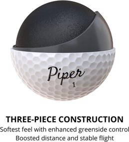 img 1 attached to 🏌️ Piper Golf Premium Golf Balls - Boost Distance, Accuracy, and Slice Elimination | 12-Ball Pack with Custom Alignment Golf Ball Marker