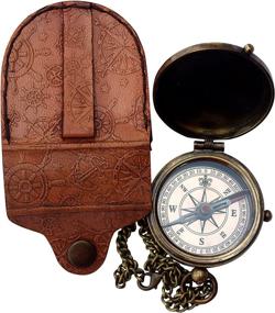 img 3 attached to 🧭 Enchanting Peter Pan Brass Compass - J. M. Barrie's 'Second Star to The Right' with Leather Case