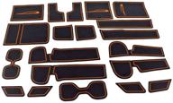 🚗 20-piece orange trim car accessories set for honda crv 2019, 2018, 2017 - fun-driving cup holder, door, console liners logo